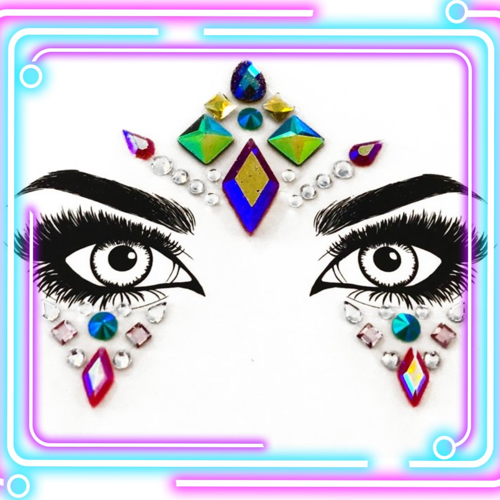 Festival Face Gems – WOW Party Art