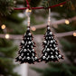 Earrings - Black Gothic Christmas Tree