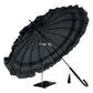 Frilly Pagoda Umbrella - Black