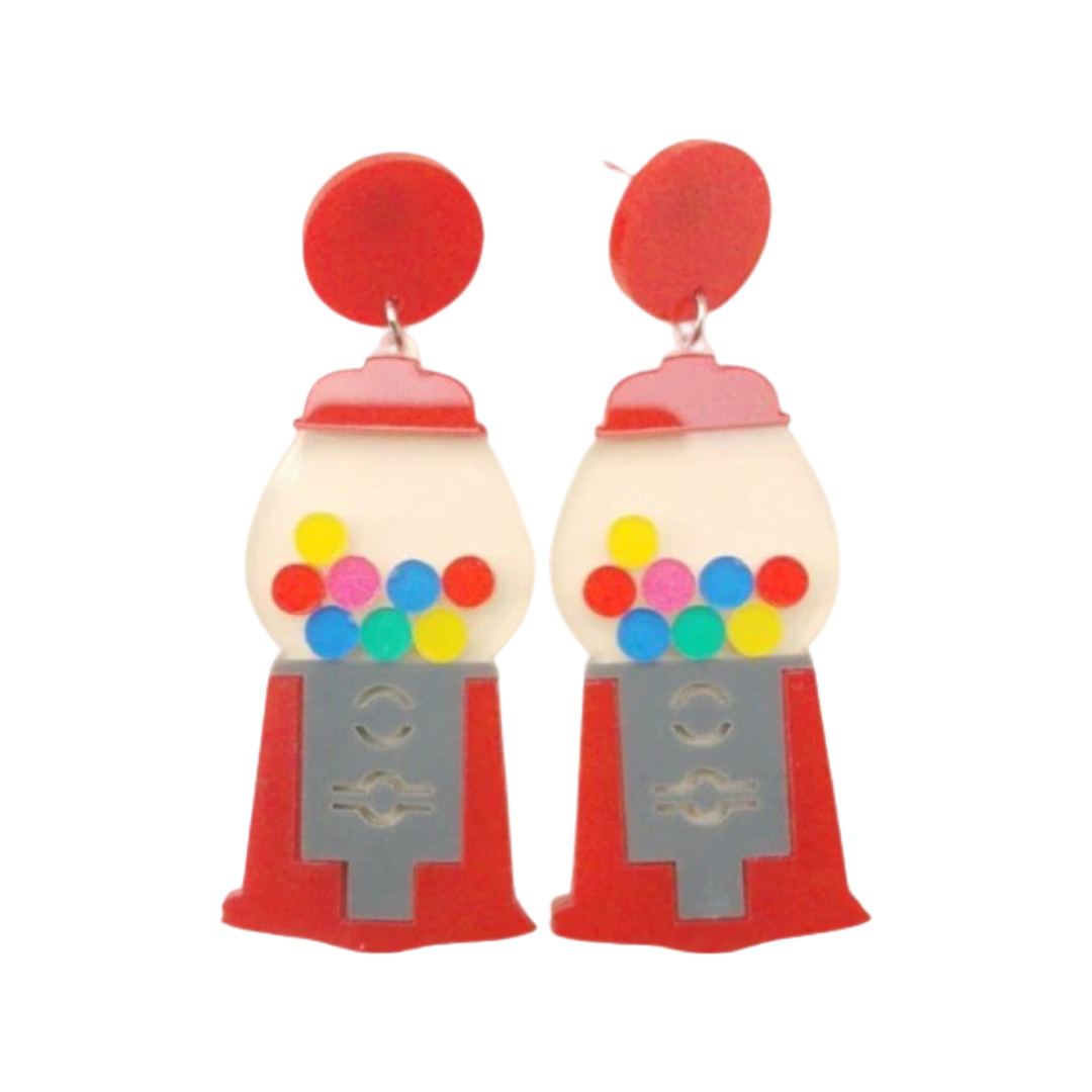 Earrings - Oversized gumball machine drops