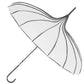 Piped Pagoda Umbrella - White