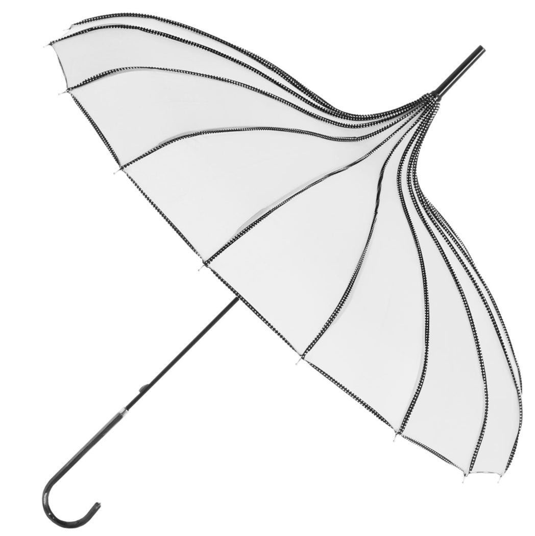 Piped Pagoda Umbrella - White