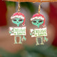 Earrings - Christmas Alien, I Believe in Santa