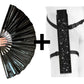 XL Festival Fan - PVC, Black Raven