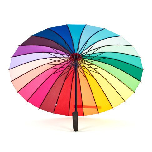 Umbrella - Large and Regular, 24 Panel, Rainbow