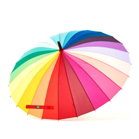 Umbrella - Large and Regular, 24 Panel, Rainbow