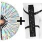 XL Festival Fan - Iridescent, Silver Stardust