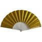 Small Folding Fan - Yellow Gold Glitter