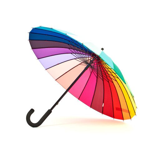 Umbrella - Large and Regular, 24 Panel, Rainbow