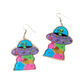 Earrings - Alien & Mushroom UFO drops