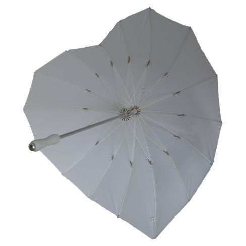 Heart Shaped Umbrella - White