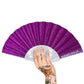 Small Folding Fan - Purple Glitter