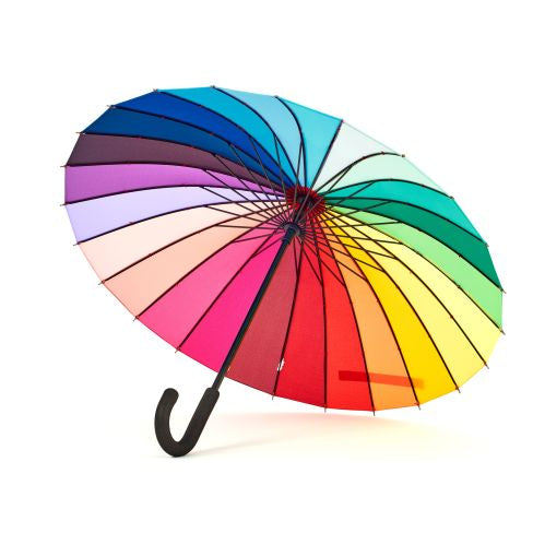 Umbrella - Large and Regular, 24 Panel, Rainbow