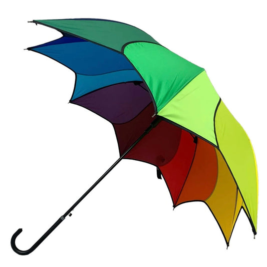 Batwing Umbrella - Multicoloured Rainbow