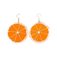 Earrings - Oversized sliced orange drops