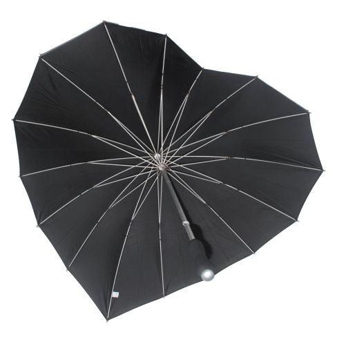 Heart Shaped Umbrella - Black