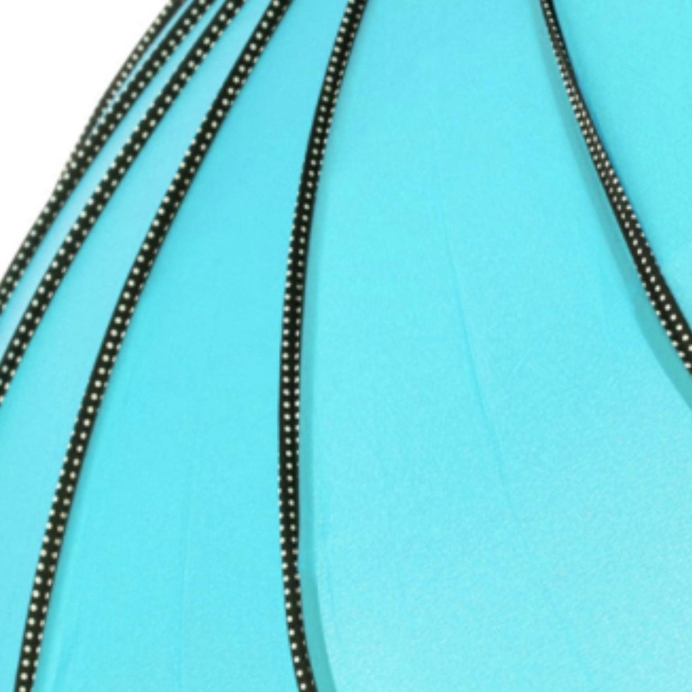 Piped Pagoda Umbrella - Turquoise