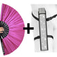 XL Festival Fan - Shimmery Metallic, Hot Pink