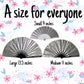 XL Foldable Hand Fan - Galaxy Range, Aurora Iridescent Metallic Pink