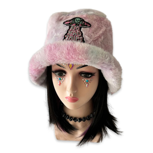 Light Pink Mink Fur Bucket Hat