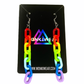 Earrings - Rainbow chain drop